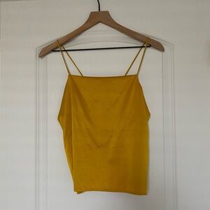 Zara Mustard Silk Top